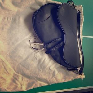 Christian Dior saddle bag in black